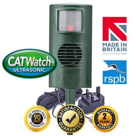 The CATWatch is made in Britain, approved by the RSPB and comes with 90-day moneyback guarantee, and a 2-year manufacture's warranty