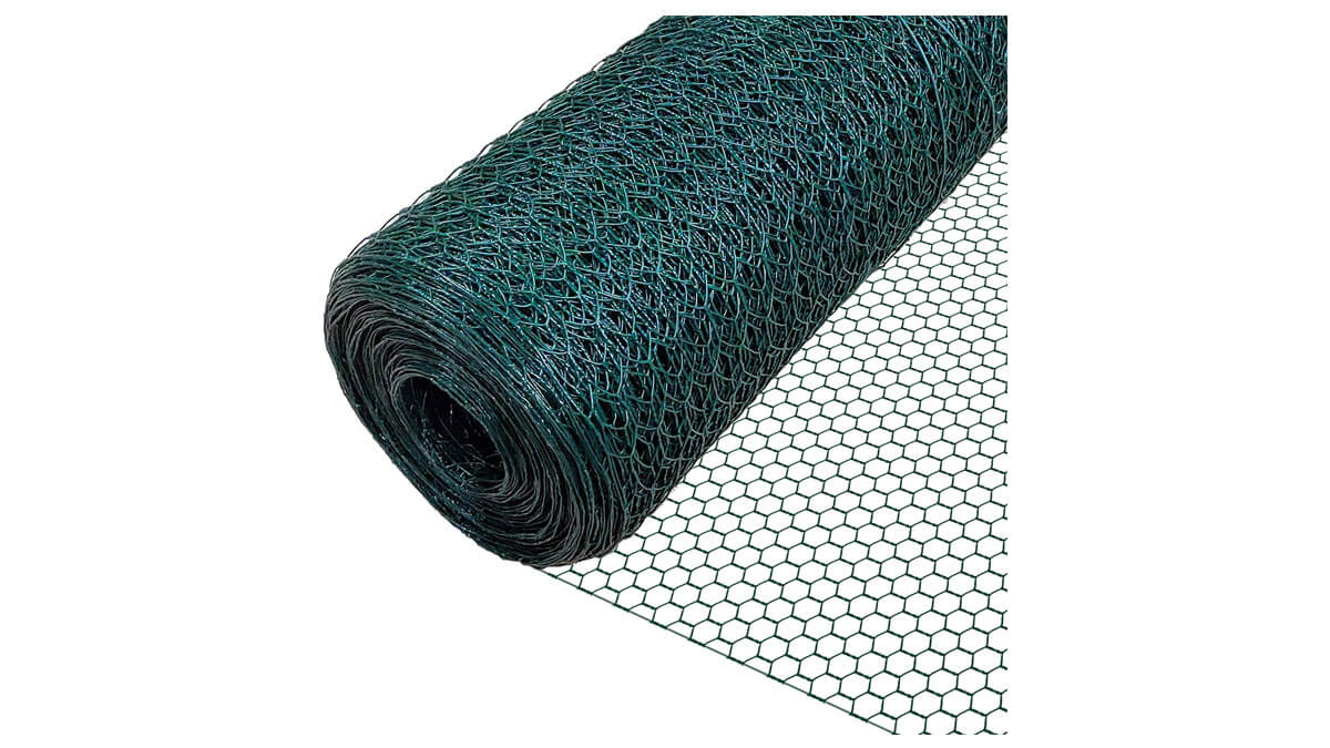 Green PVC coated chicken wire