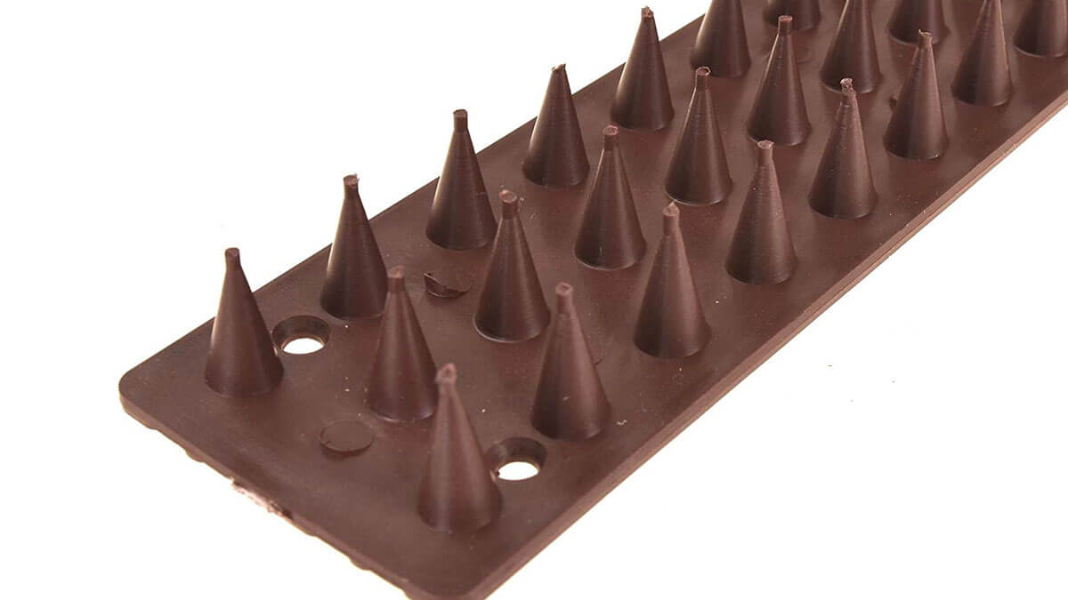 Fence and wall spikes for deterring cats